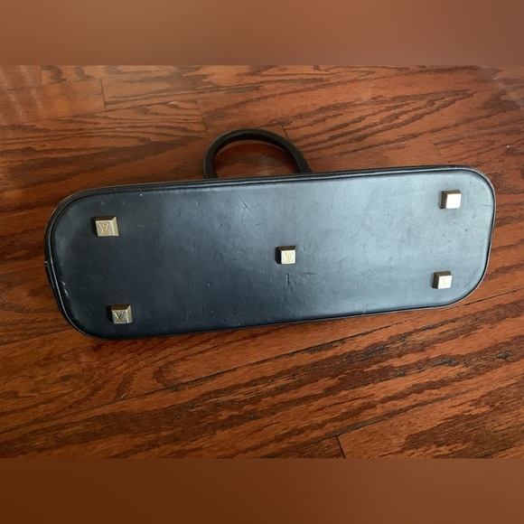 Louis Vuitton Navy Blue Monogram Mini Lin Alma Horizontal Bag - Picture 3 of 5